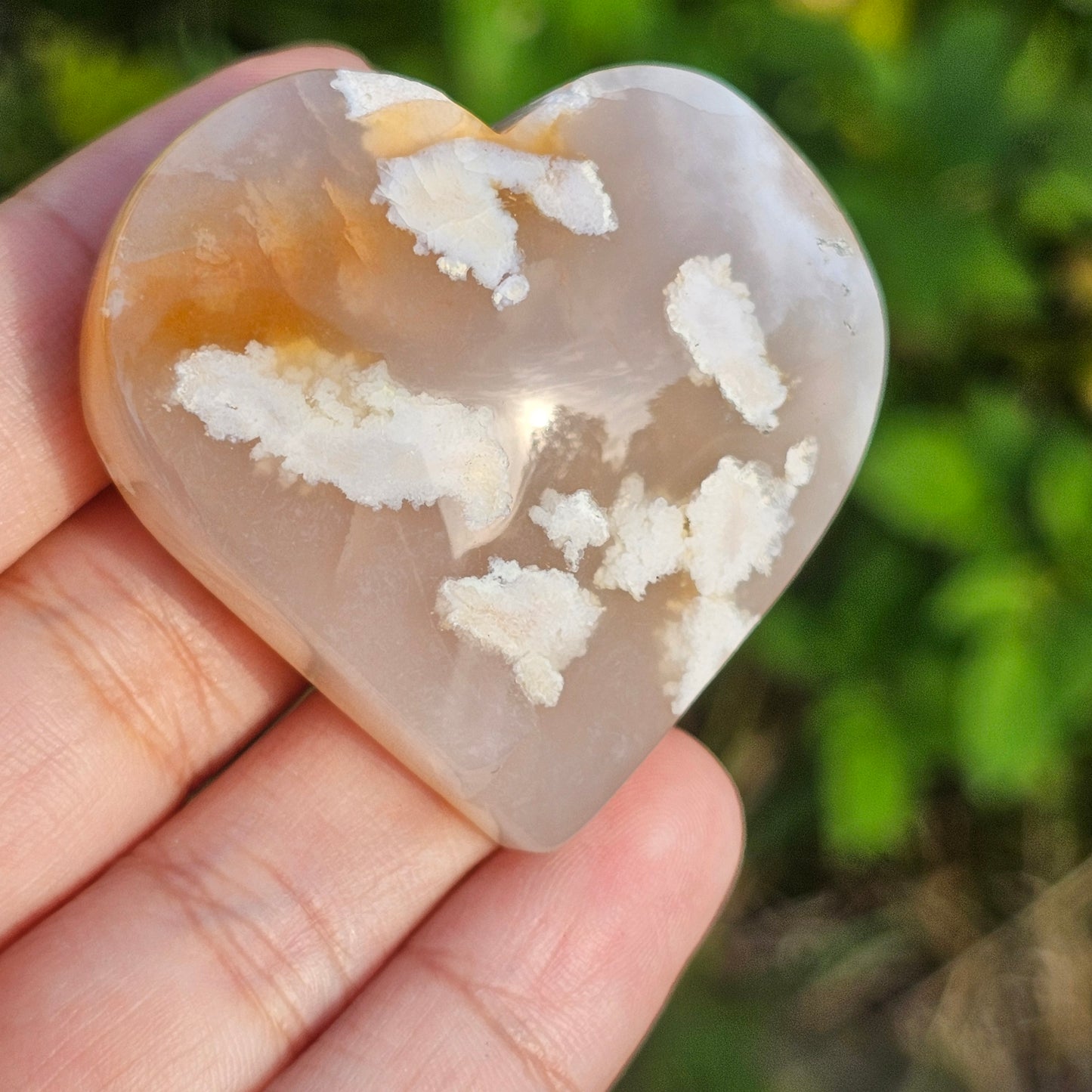 Flower Agate Heart