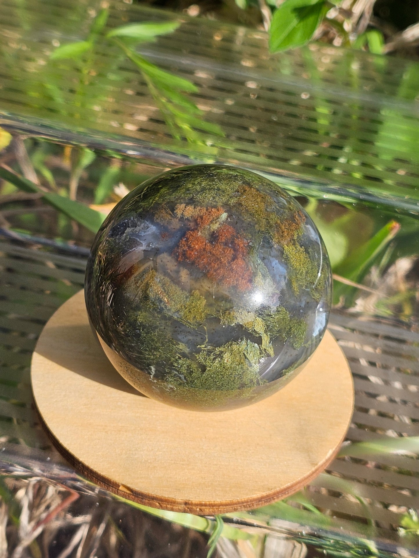 Red Moss Agate Sphere