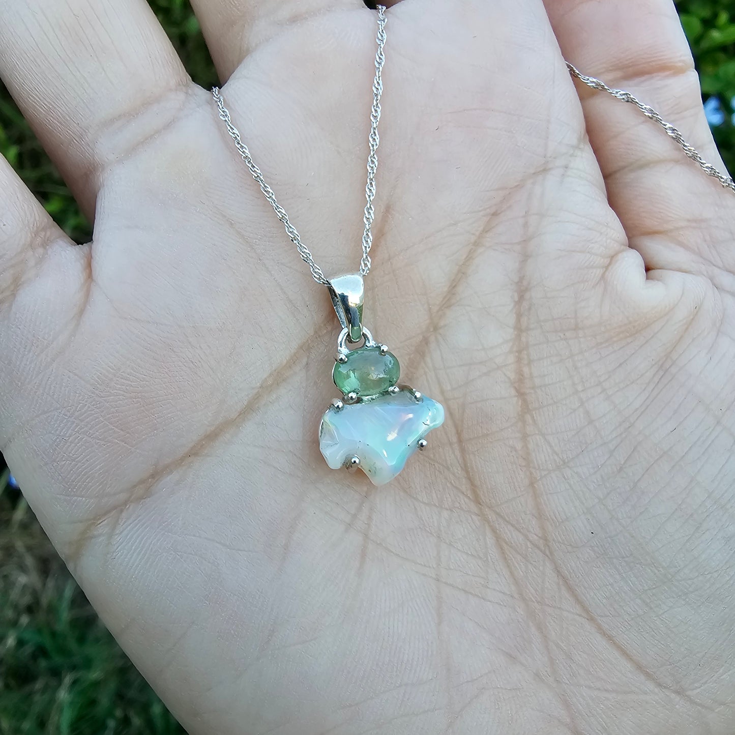 Ethiopian Opal with Mint Green Kyanite