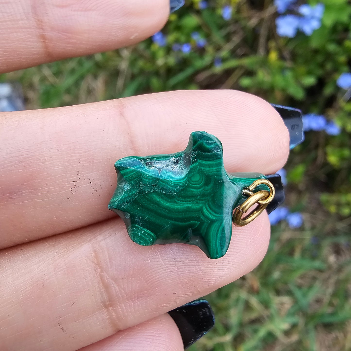 Malachite Turtle Pendant