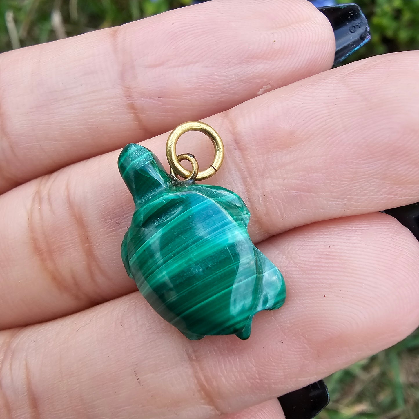 Malachite Turtle Pendant