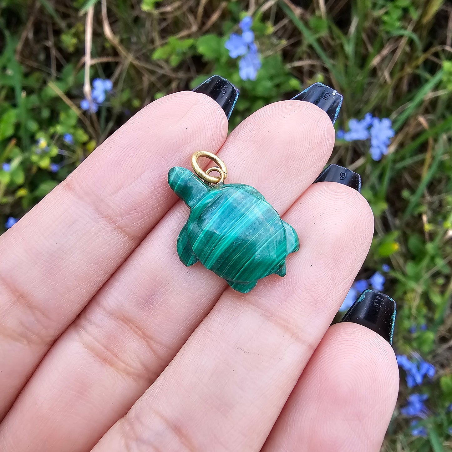 Malachite Turtle Pendant