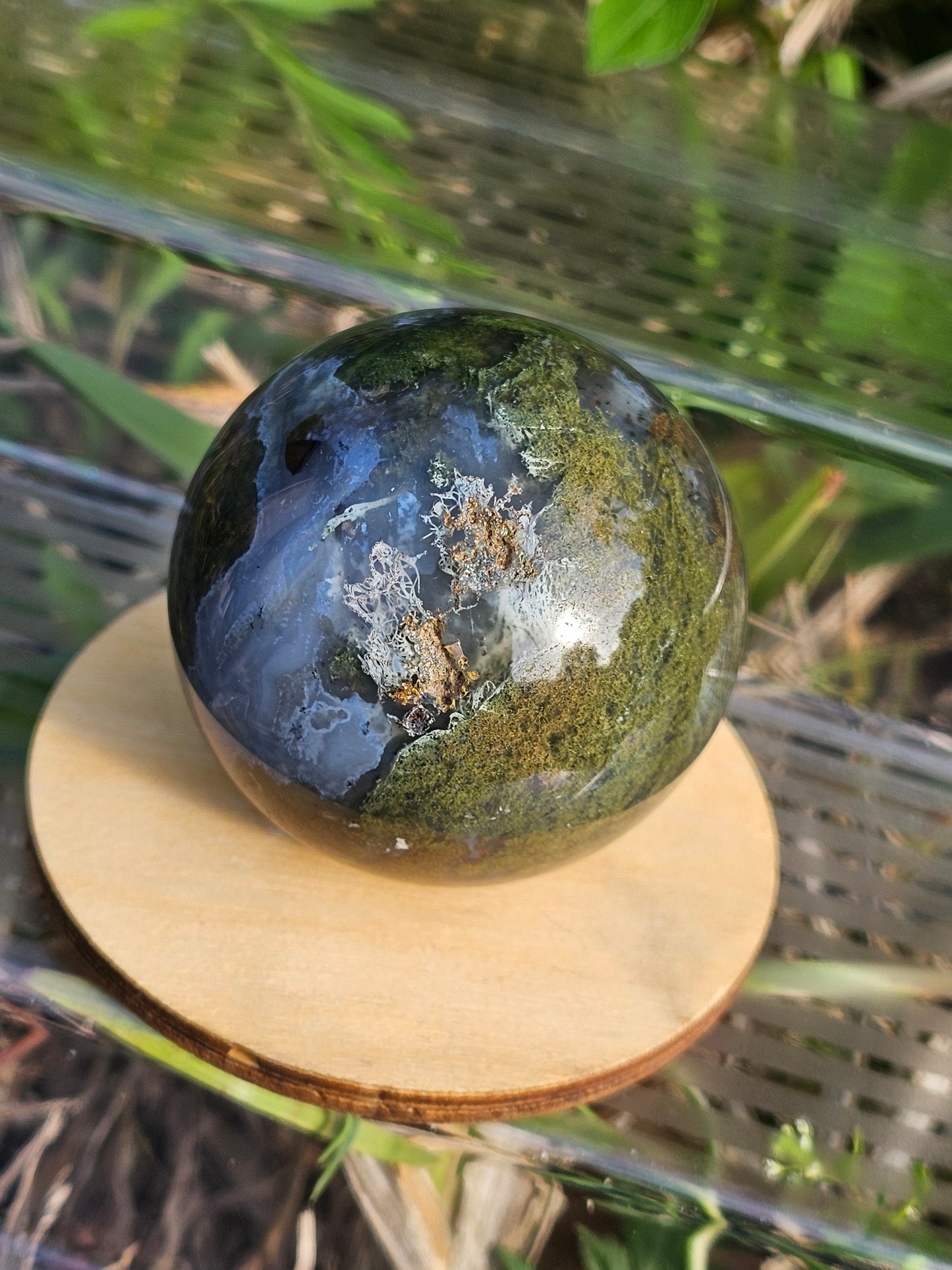 Red Moss Agate Sphere
