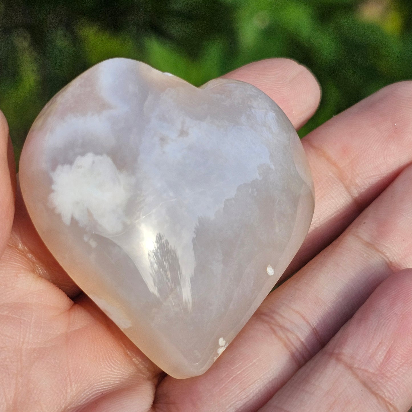 Flower Agate Heart