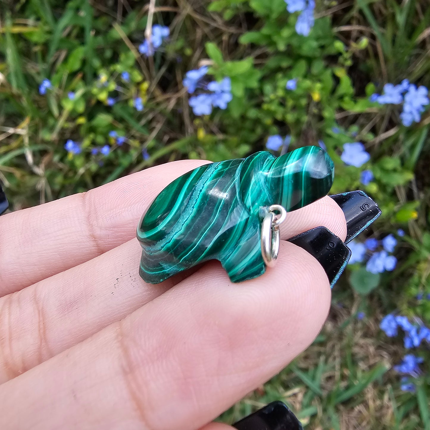 Malachite Turtle Pendant