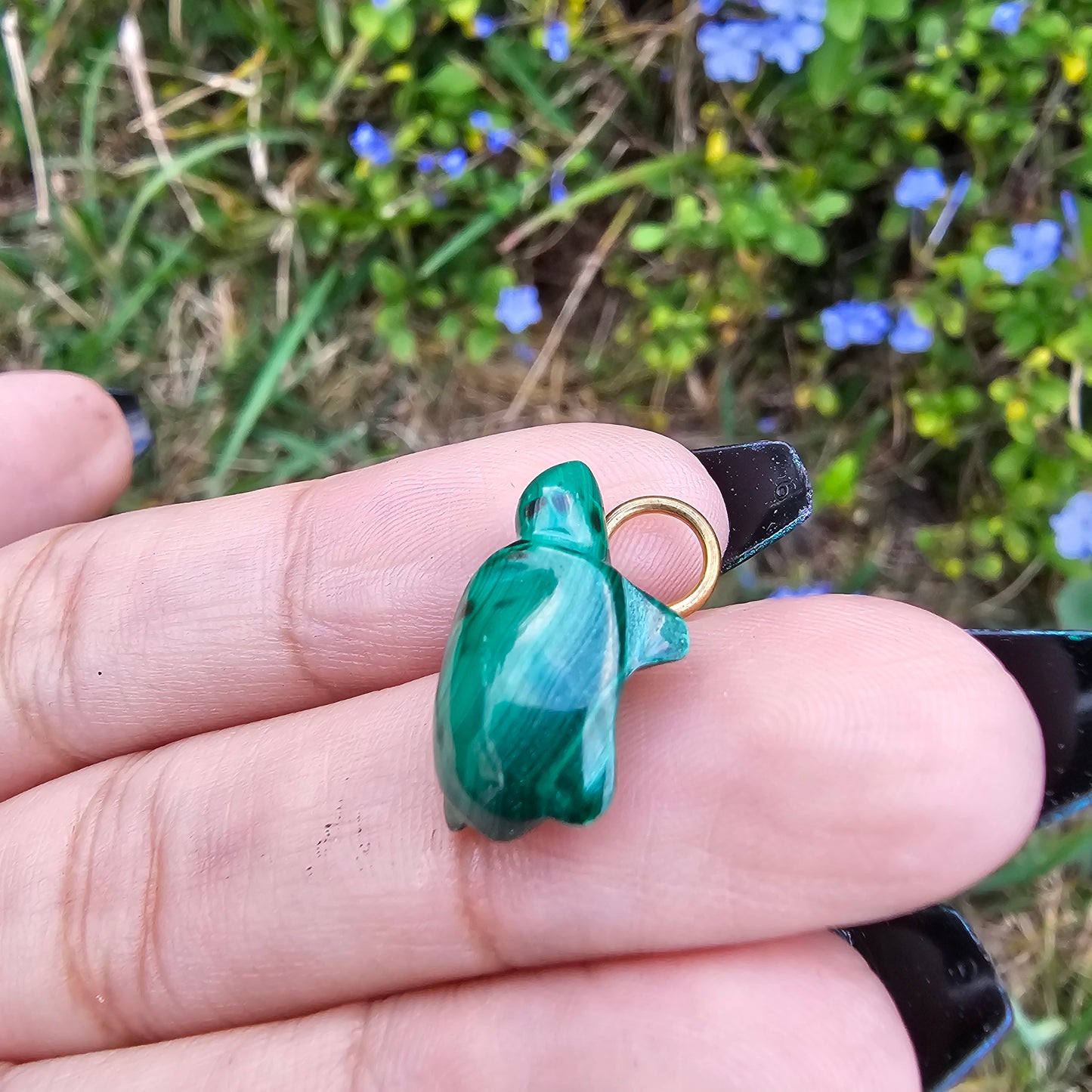 Malachite Turtle Pendant