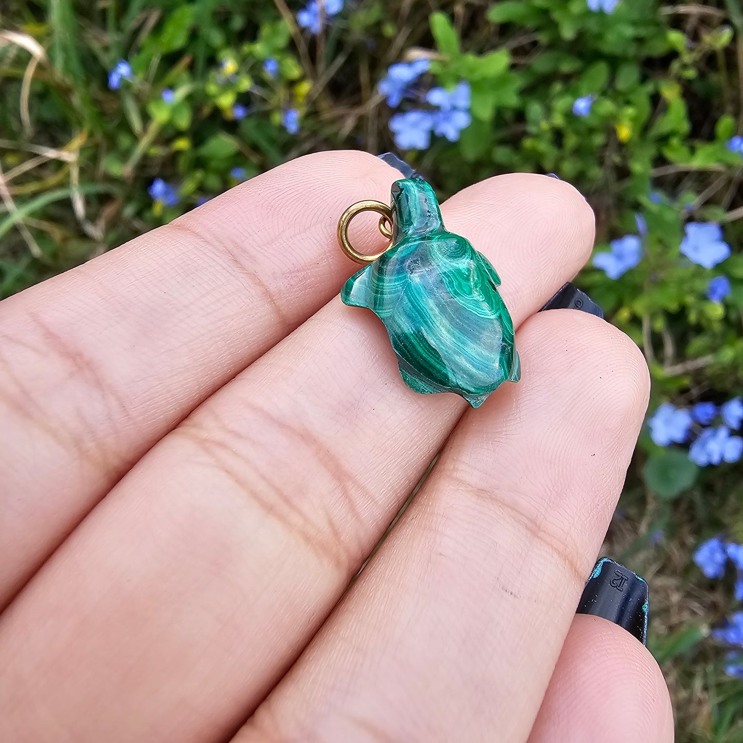 Malachite Turtle Pendant