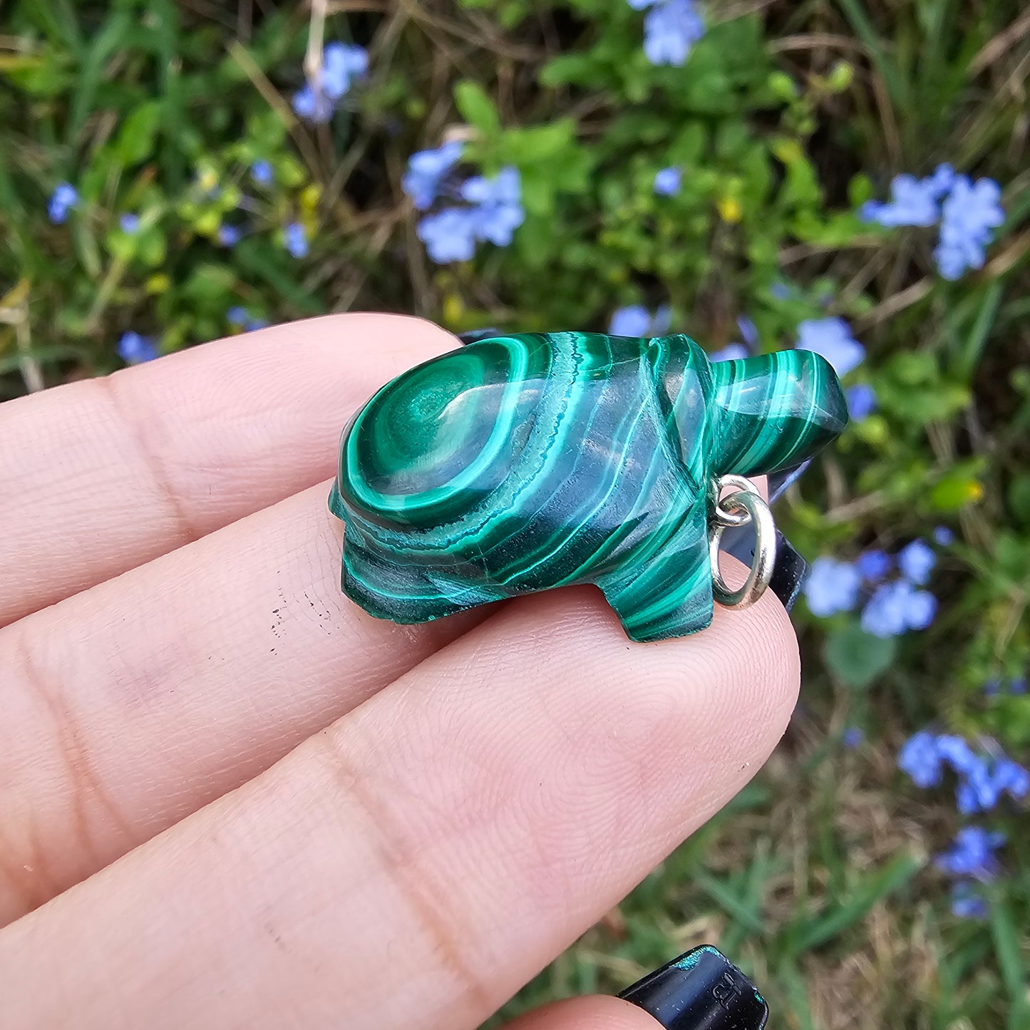 Malachite Turtle Pendant