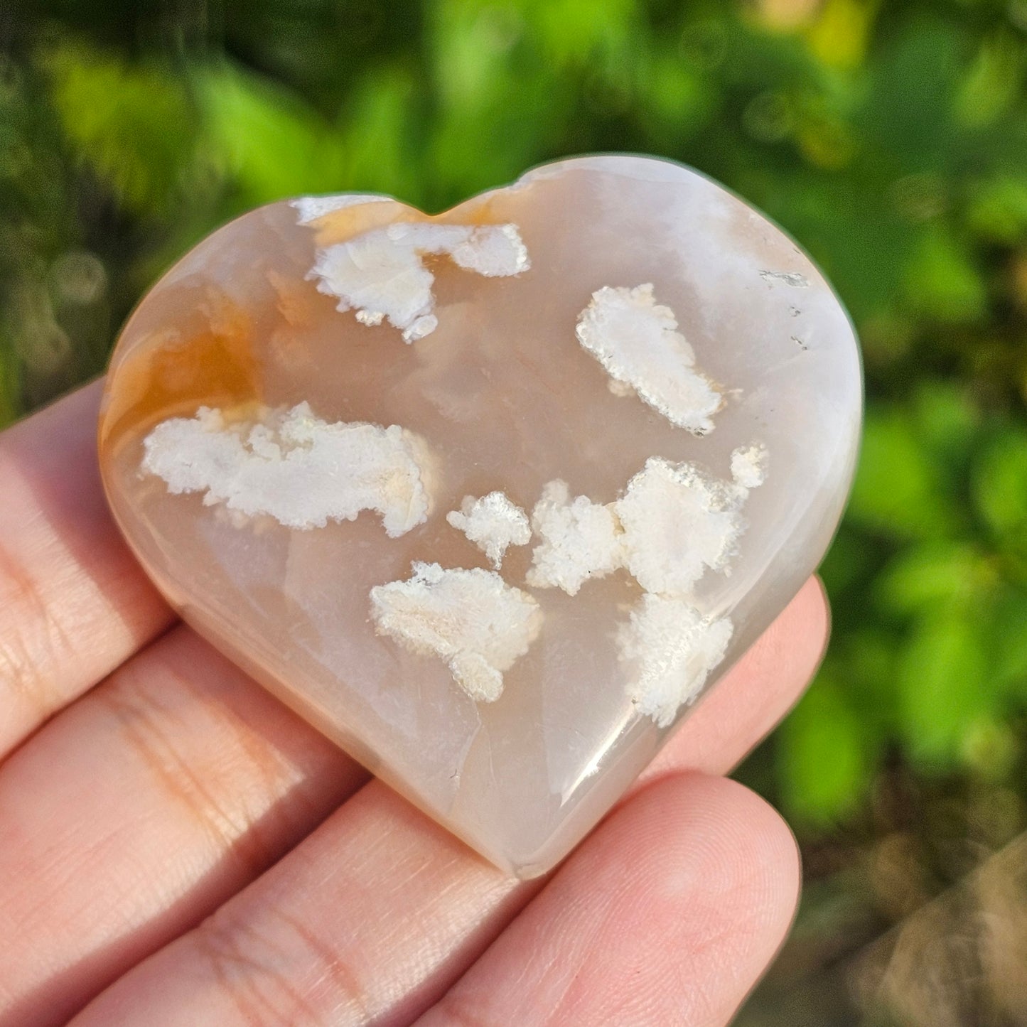 Flower Agate Heart