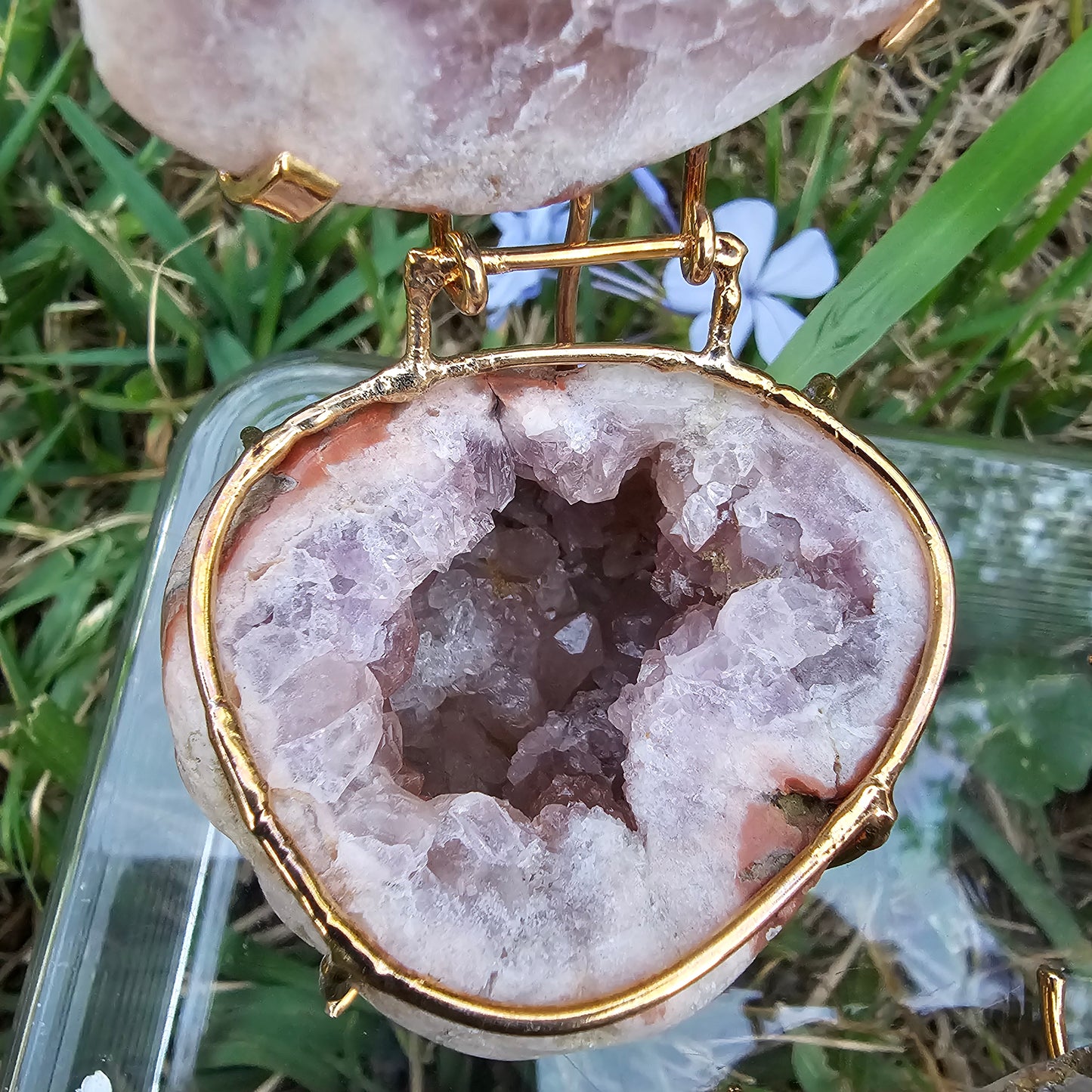 Pink Amethyst Geode Jewelry Boxes