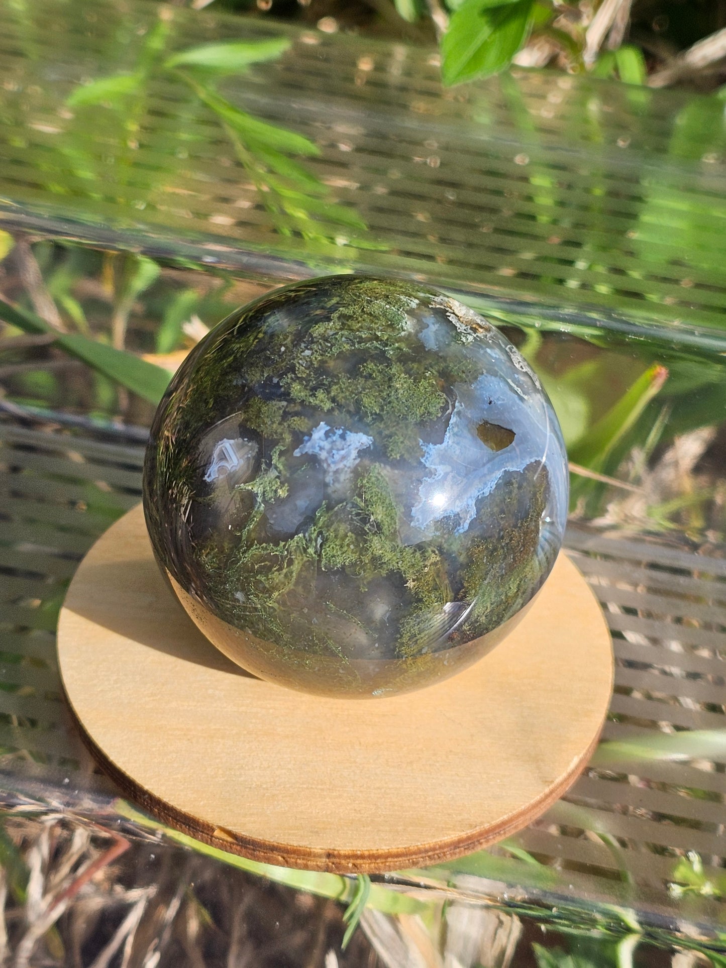Red Moss Agate Sphere