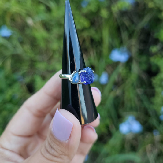 Tanzanite with Labradorite Ring