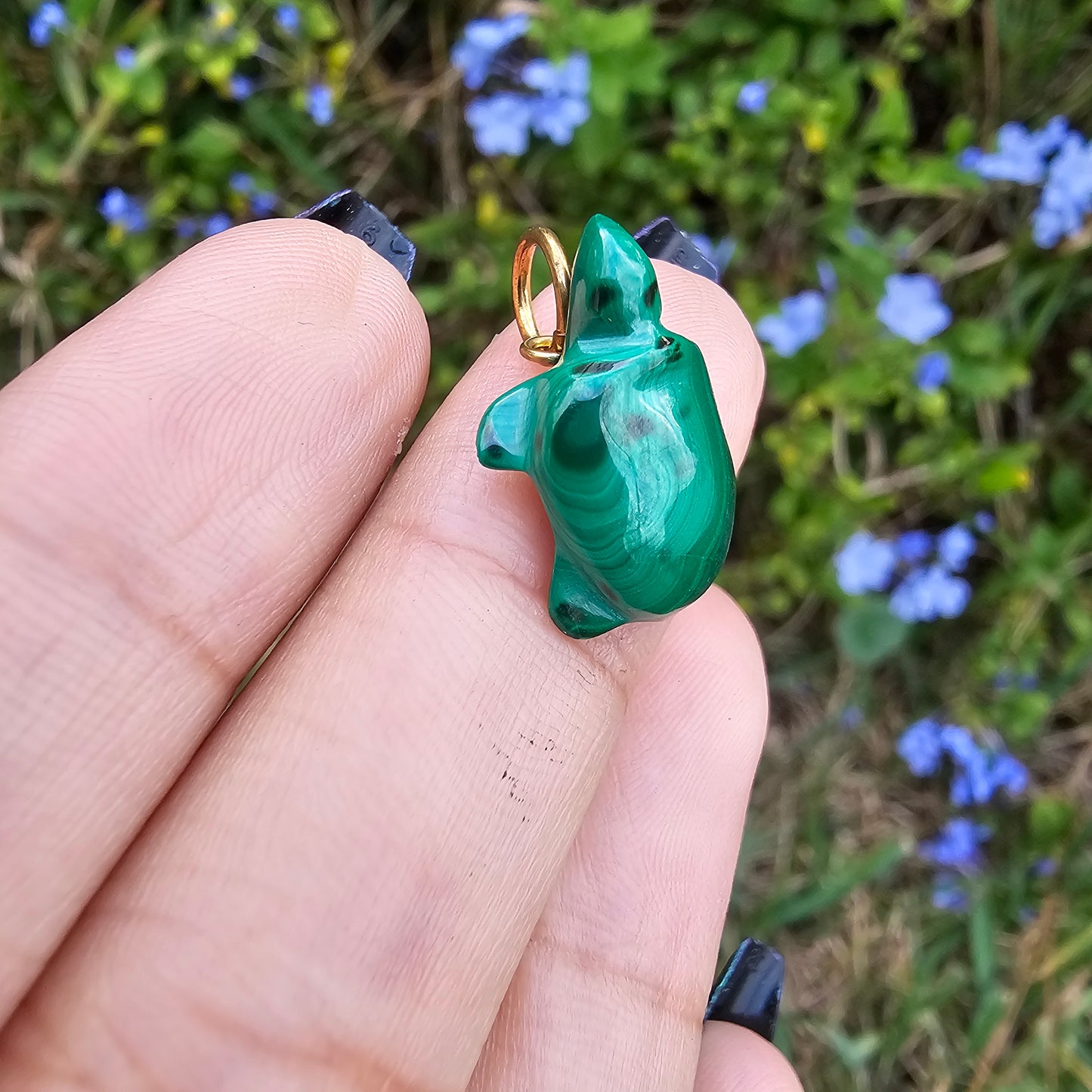 Malachite Turtle Pendant