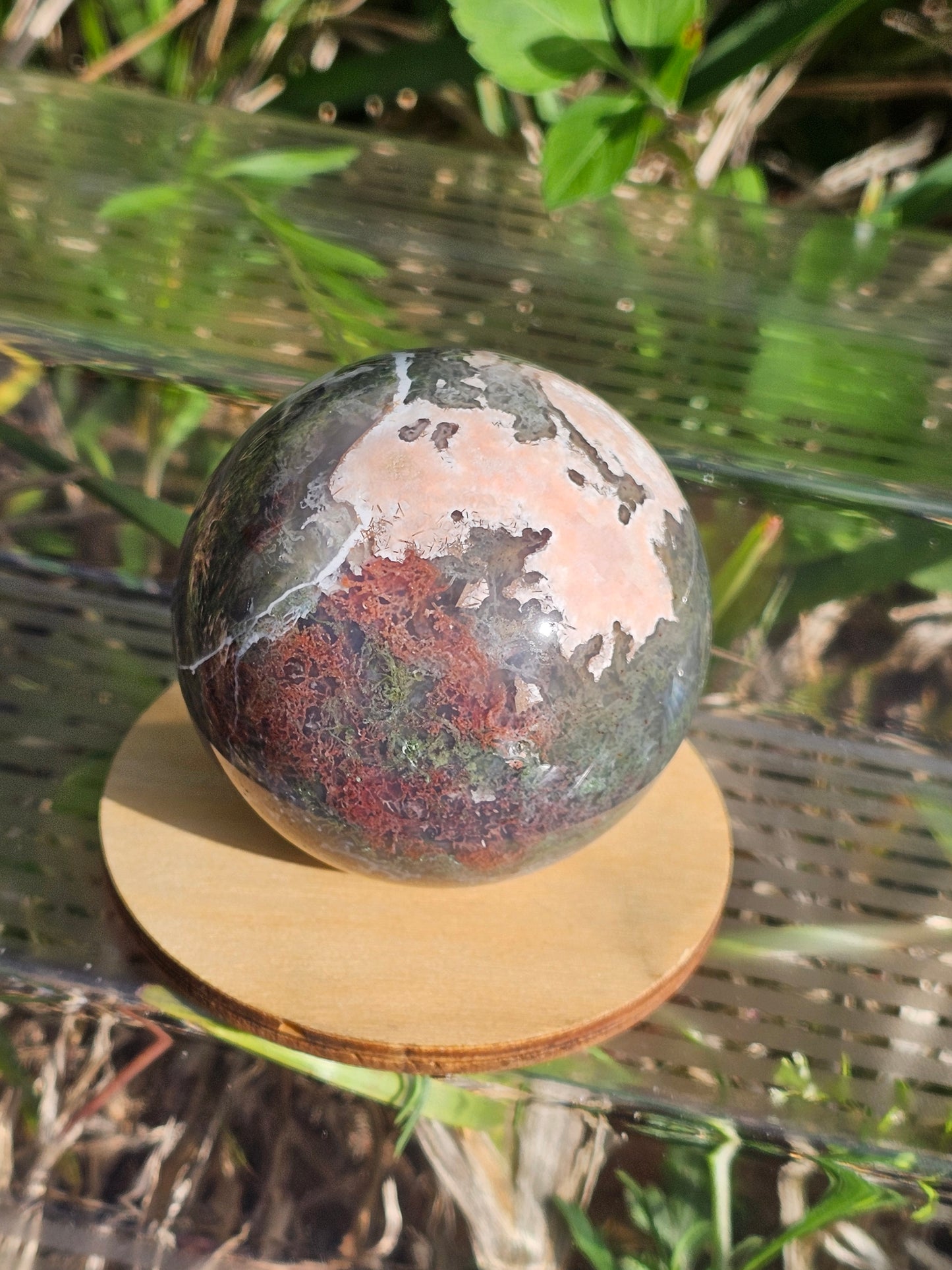 Red Moss Agate Sphere