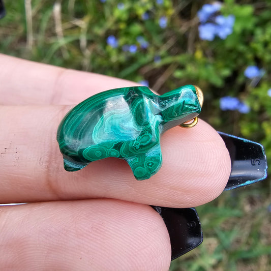 Malachite Turtle Pendant