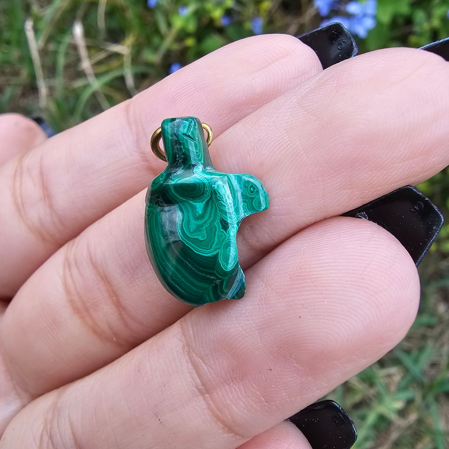 Malachite Turtle Pendant