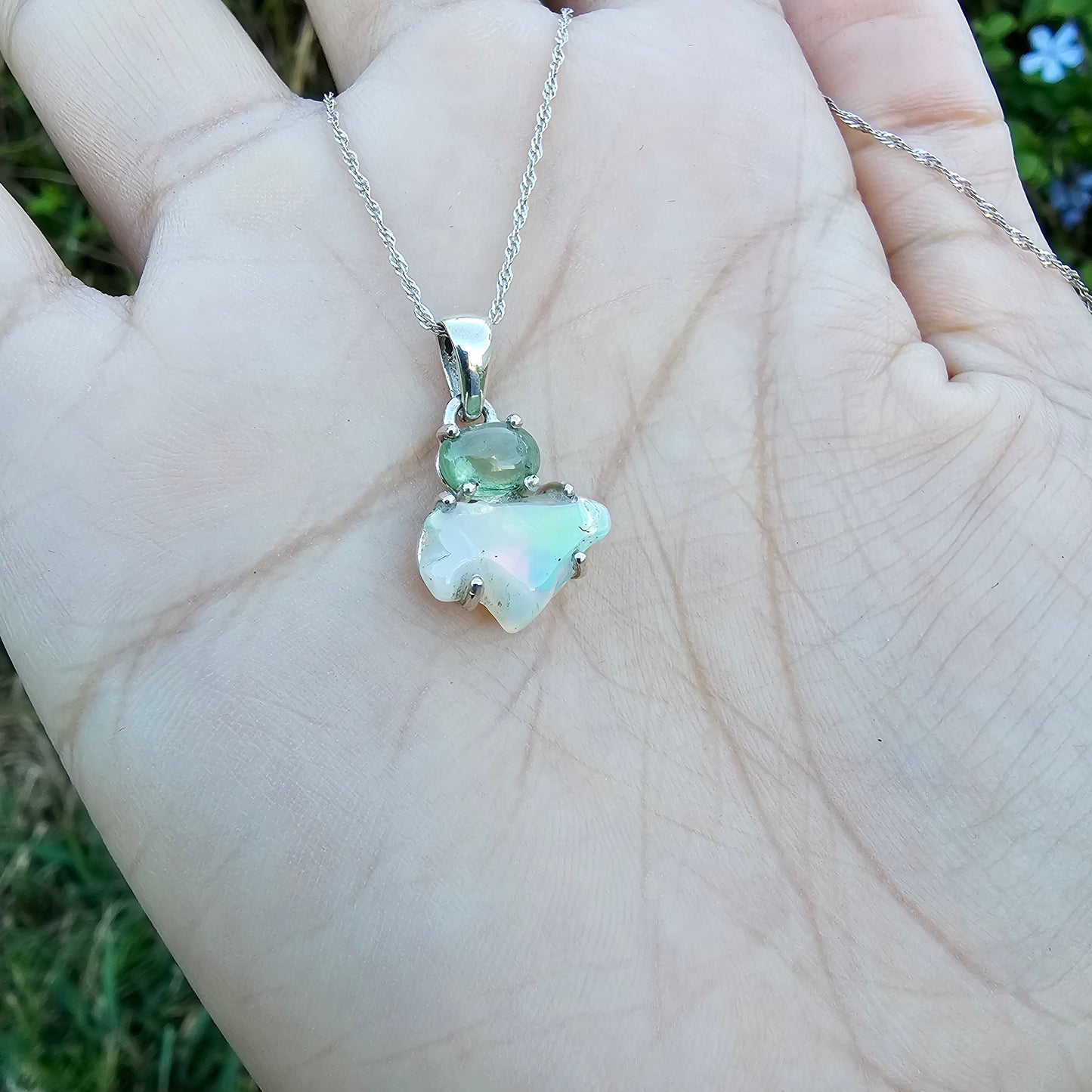 Ethiopian Opal with Mint Green Kyanite